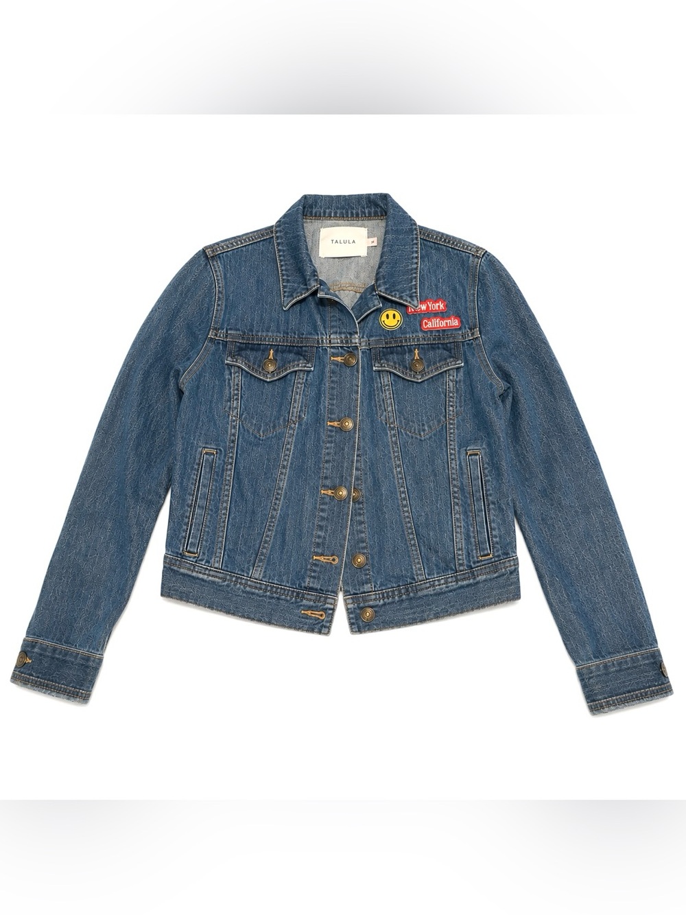 Talula Blue Denim Jacket with Patch Detail